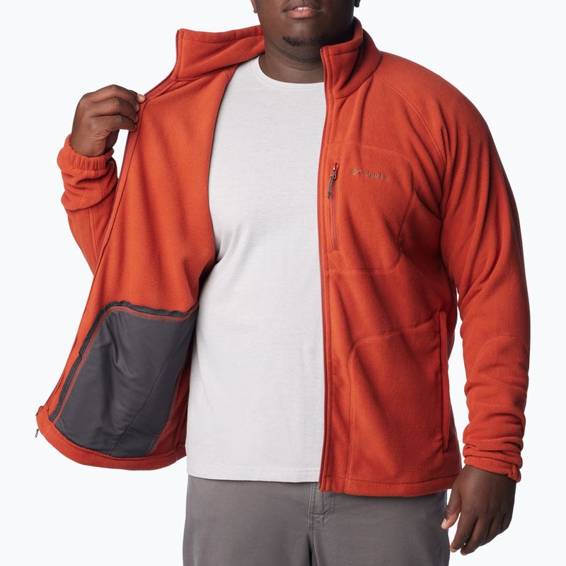 Felpa Columbia Fast Trek II wrap da uomo in pile rosso 5