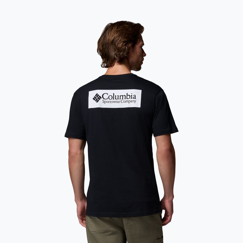 T-shirt da trekking uomo Columbia North Cascades black/csc box logo 3