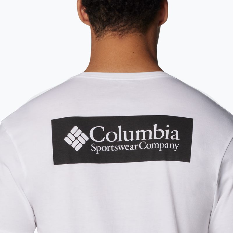 T-shirt trekking uomo Columbia North Cascades white/csc box logo 5