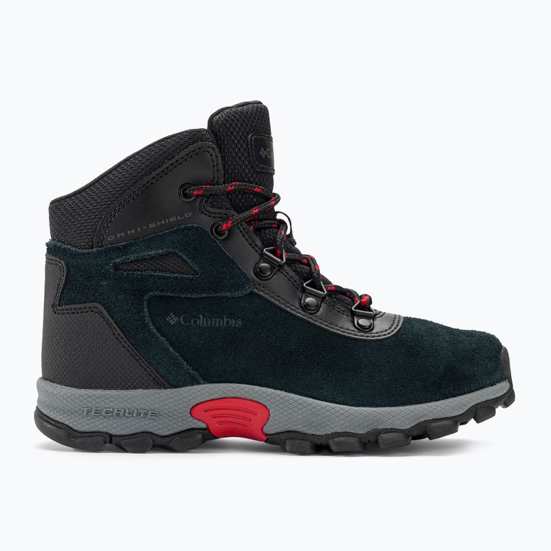 Columbia Newton Ridge Amped nero/rosso montagna, scarponcini da trekking per bambini 2