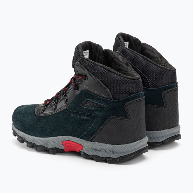 Columbia Newton Ridge Amped nero/rosso montagna, scarponcini da trekking per bambini 3