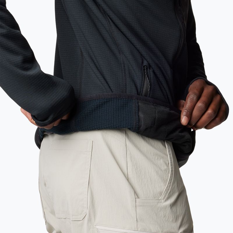 Felpa Columbia Triple Canyon Grid da uomo in pile nero/nero 9