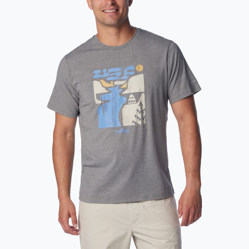 Columbia Uomo Sun Trek Short city grigio erica/semplice gorge trekking shirt