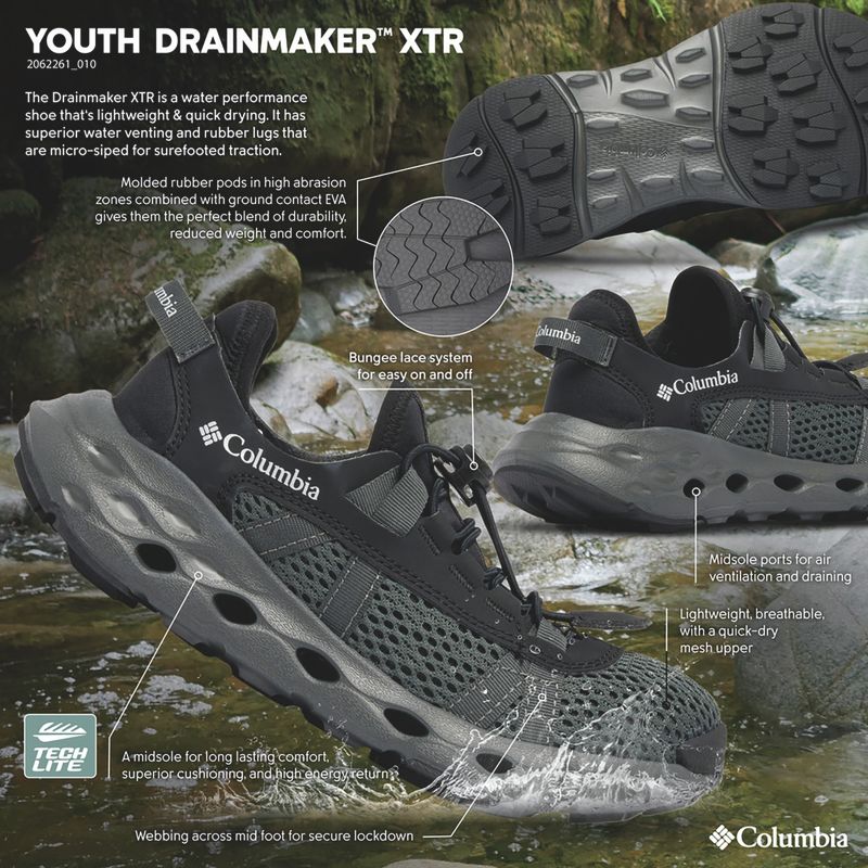 Scarpe junior Columbia Youth Drainmaker XTR black/pure silver 8