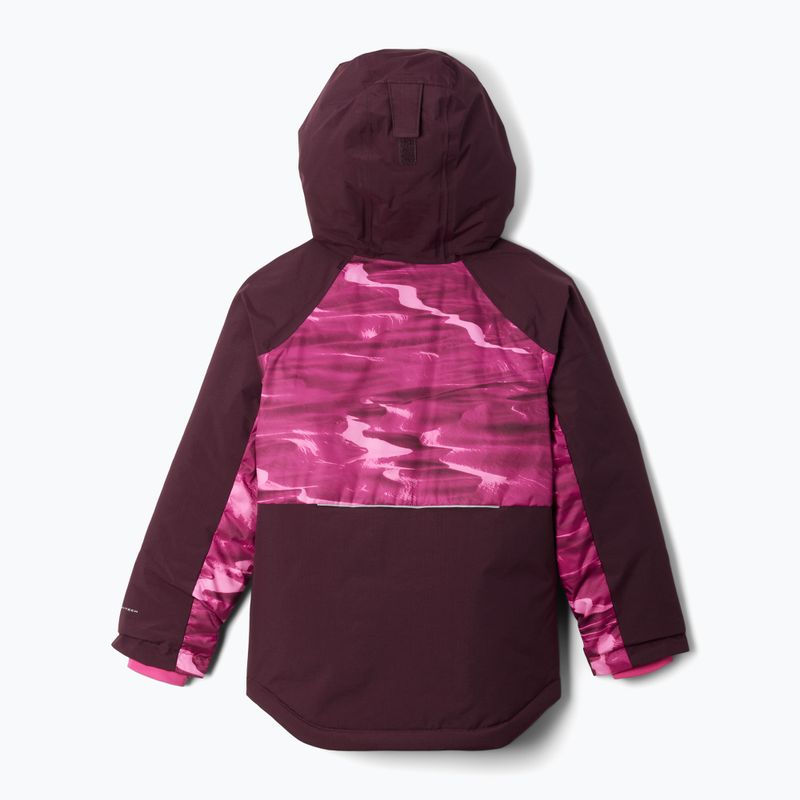 Giacca da sci Columbia Mighty Mogul III Print rosa ghiaccio/ moonvista per bambini 2