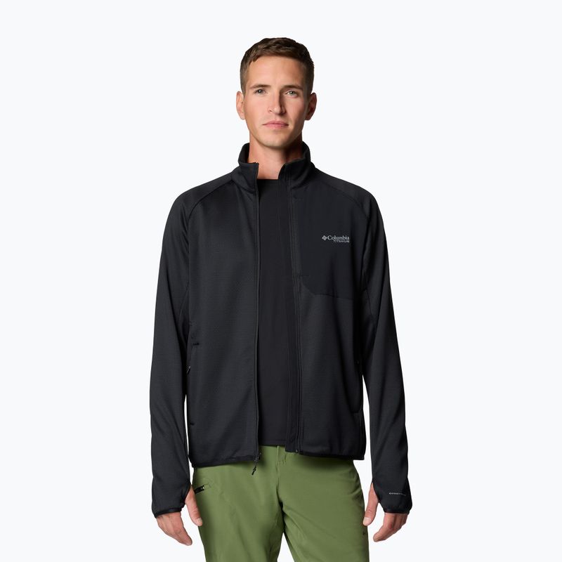 Felpa da trekking da uomo Columbia Triple Canyon Grid Fleece Full Zip II black 5