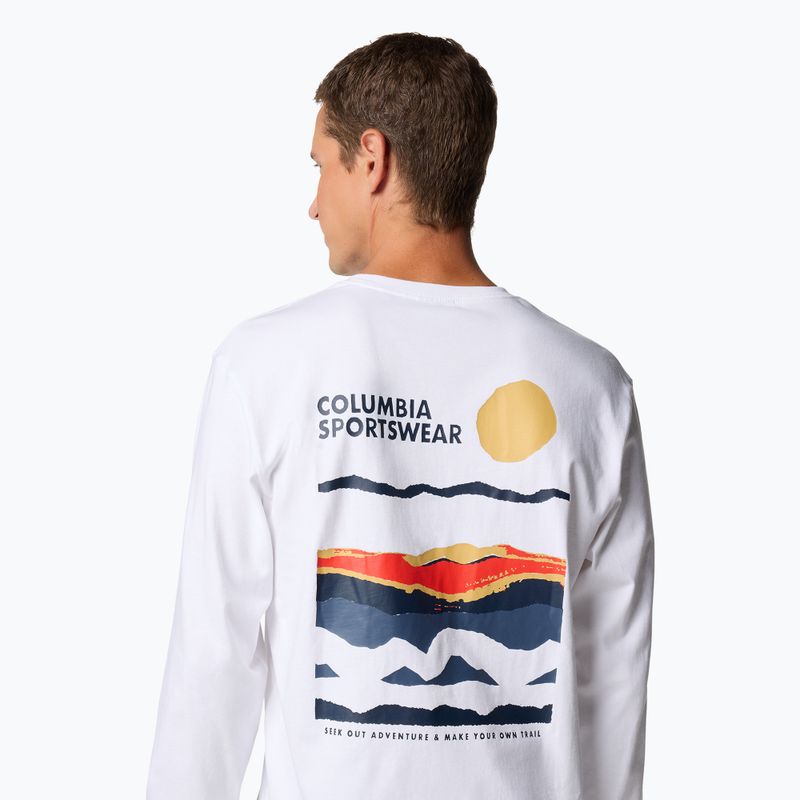 Felpa Columbia Explorers Canyon white / torn sunscape da uomo 5