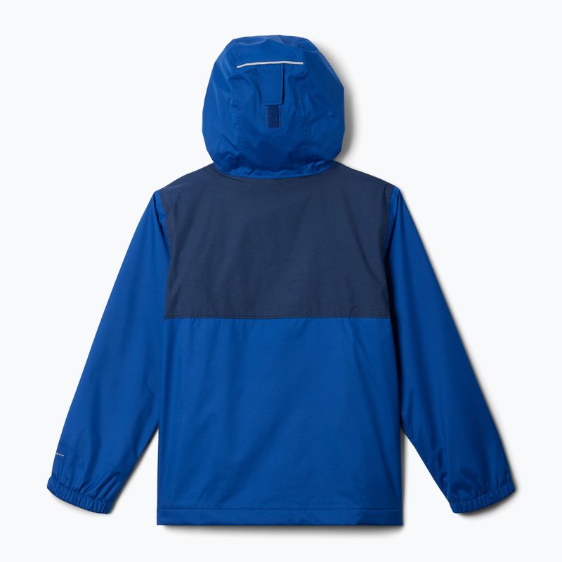 Giacca da pioggia Columbia Rainy Trails II Fleece mountain blue/ collegiate navy slub per bambini 2