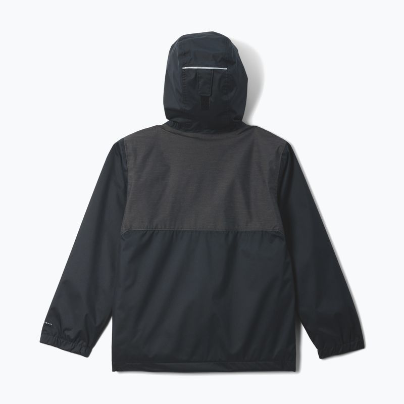 Giacca impermeabile per bambini Columbia Rainy Trails II Fleece Mountain Black/Black Slub 2