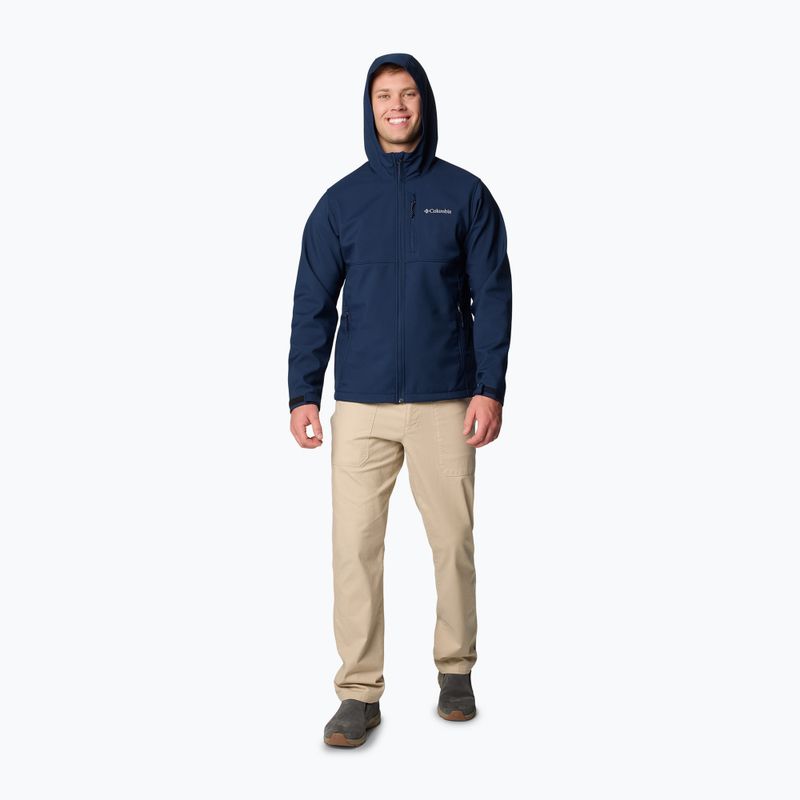 Giacca softshell Columbia Ascender II da uomo con cappuccio, colore blu scuro. 2