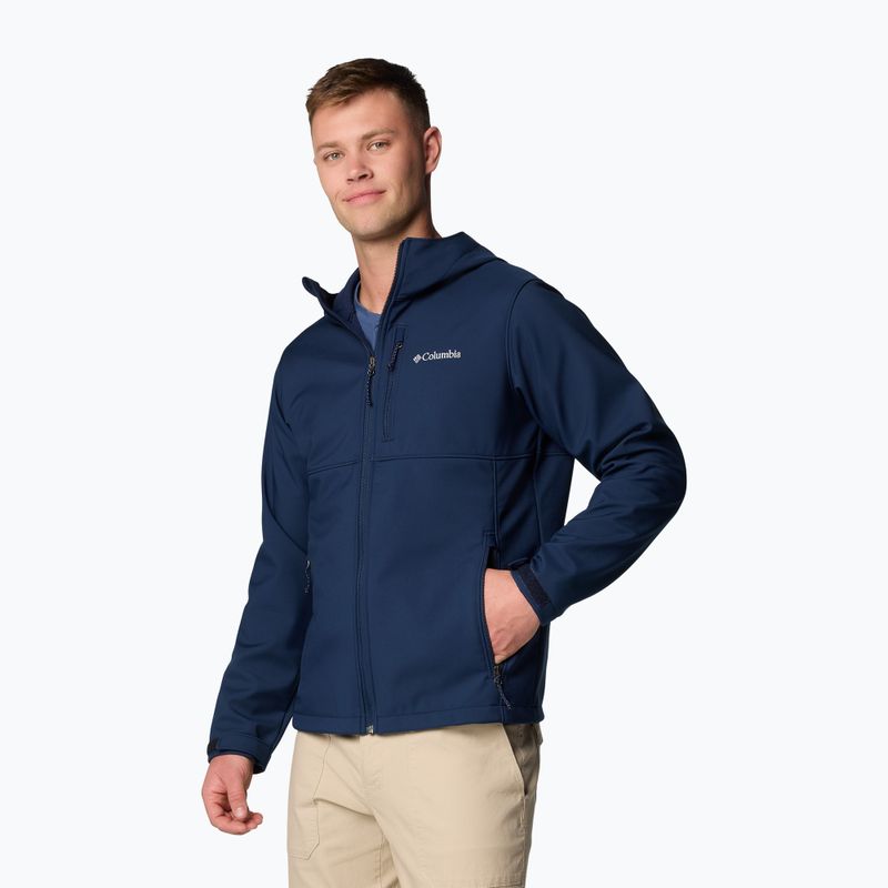 Giacca softshell Columbia Ascender II da uomo con cappuccio, colore blu scuro. 4