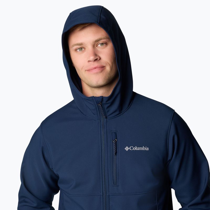 Giacca softshell Columbia Ascender II da uomo con cappuccio, colore blu scuro. 5