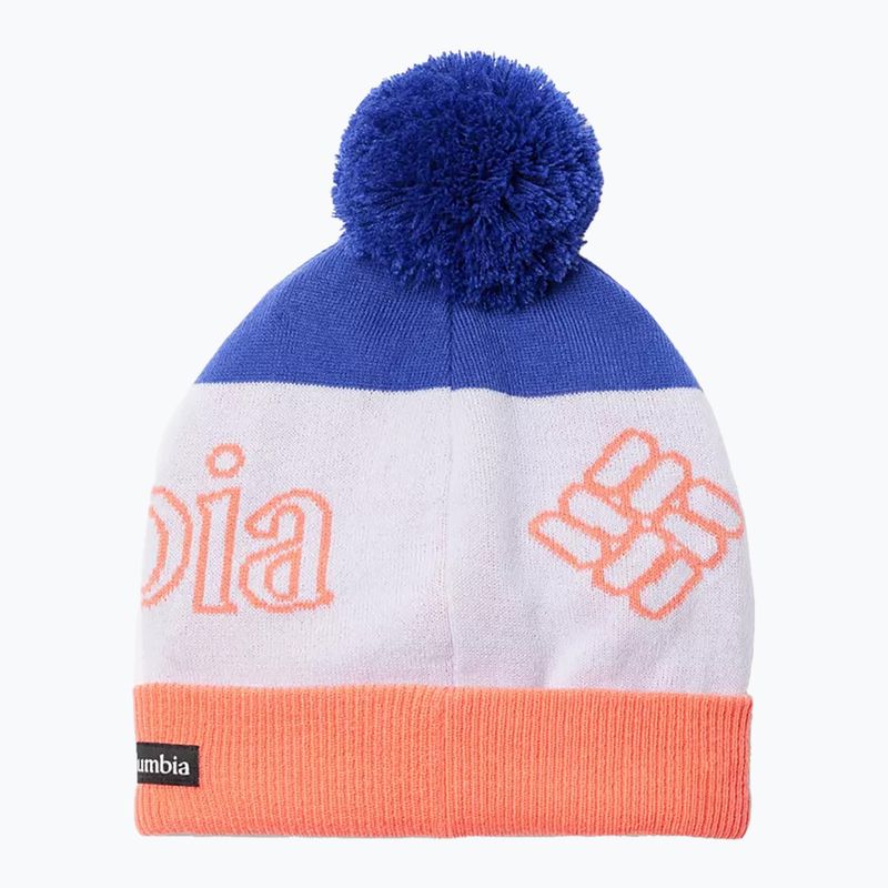 Cappello invernale Columbia Youth Polar Powder clematis blue/snowdrift/hot coral per bambini 2