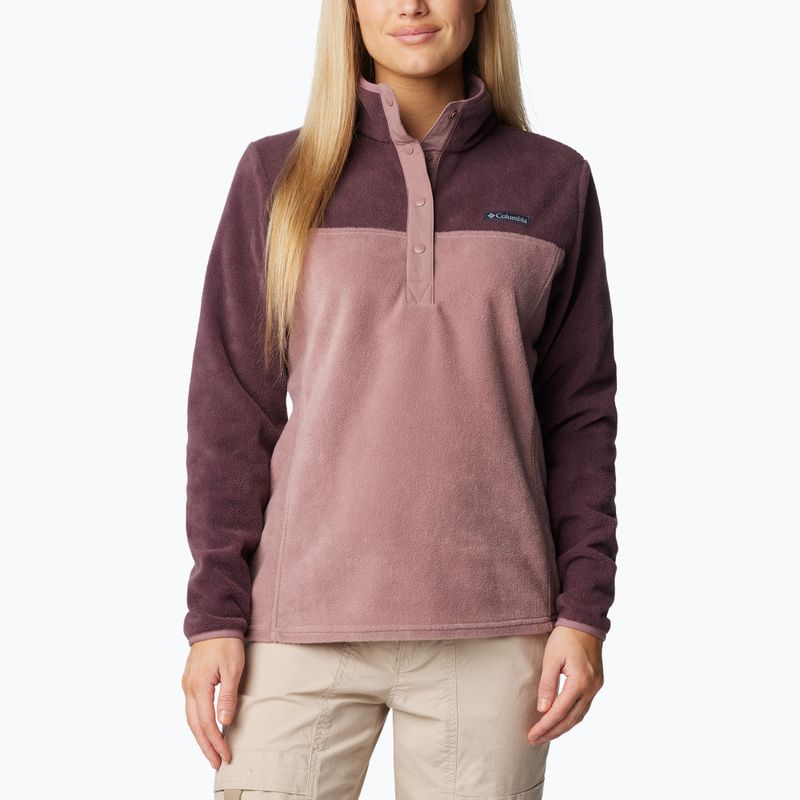 Felpa Columbia Benton Springs donna 1/2 Snap moonvista / fichi