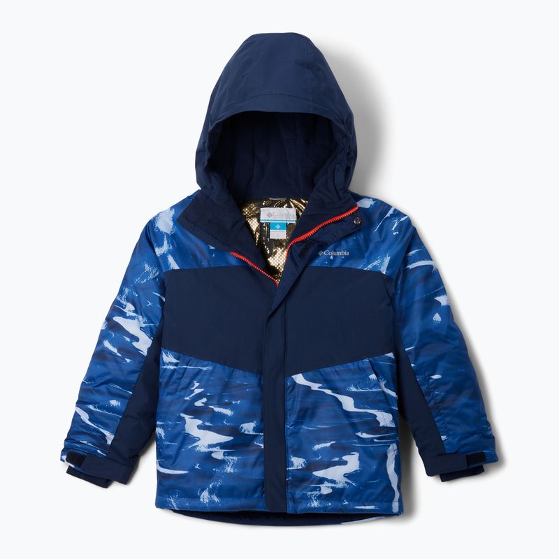 Giacca da sci Columbia Mighty Mogul III Printed mountain blue windblown/ collegiate navy per bambini