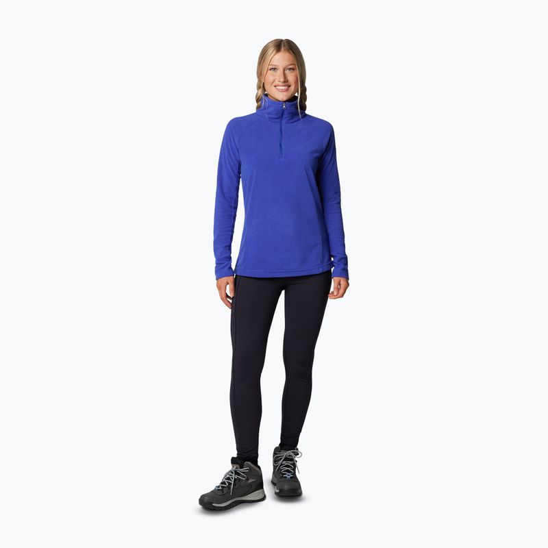 Felpa Columbia Glacial IV 1/2 Zip donna in pile blu clematis 2