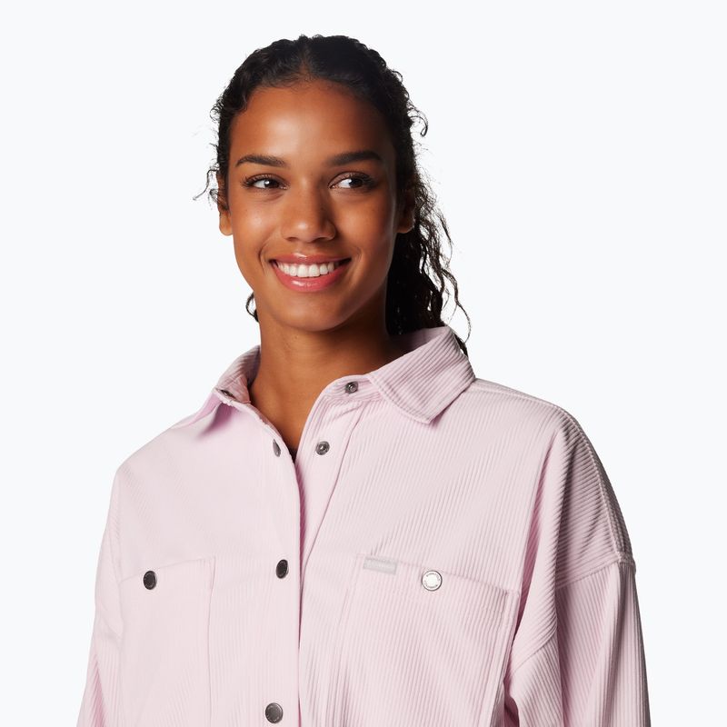 Columbia Blue Point Creek Corduro rosa alba camicia da donna 4