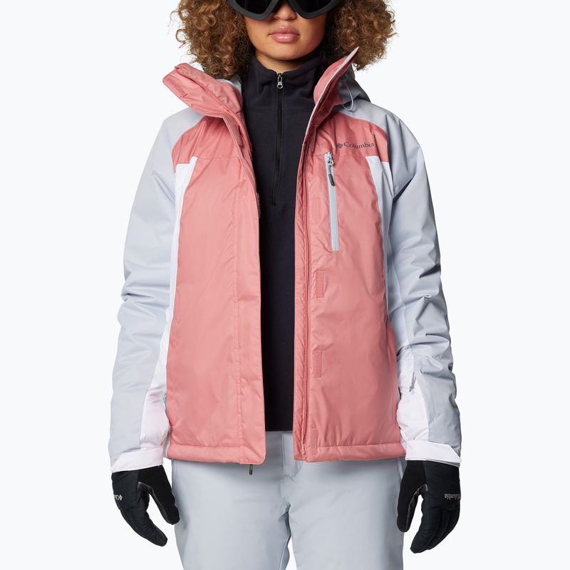 Giacca da sci Columbia Snowy Summit Ins rosa agave/bianco/grigio cirro da donna 4