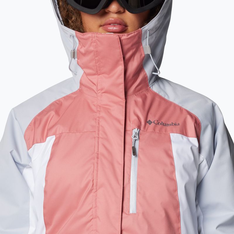 Giacca da sci Columbia Snowy Summit Ins rosa agave/bianco/grigio cirro da donna 5