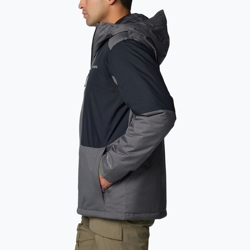 Giacca isolante Columbia Point Park II Insulated city grigio/nero da uomo 3