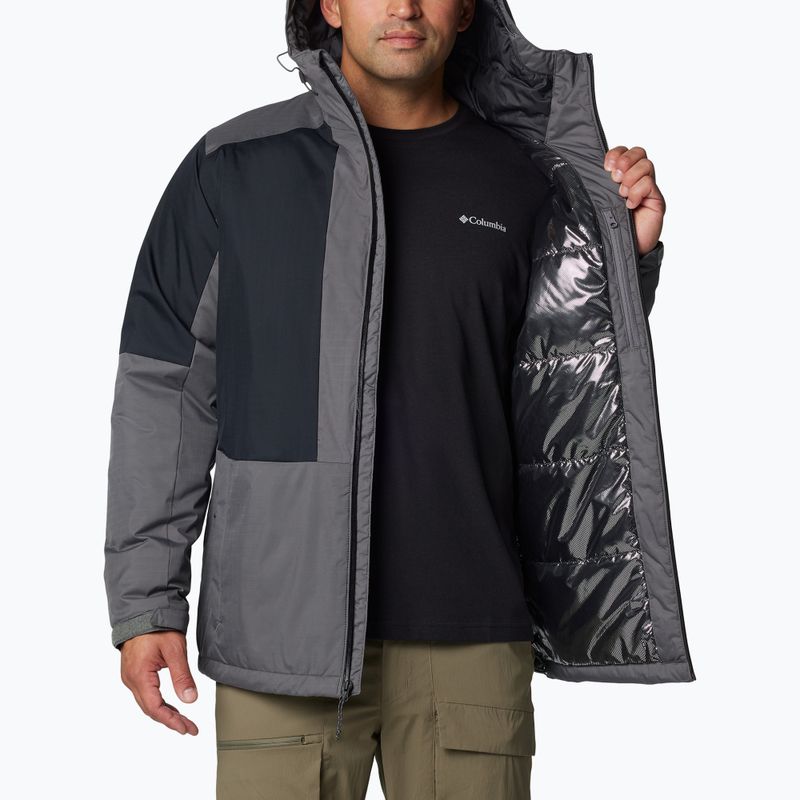 Giacca isolante Columbia Point Park II Insulated city grigio/nero da uomo 7