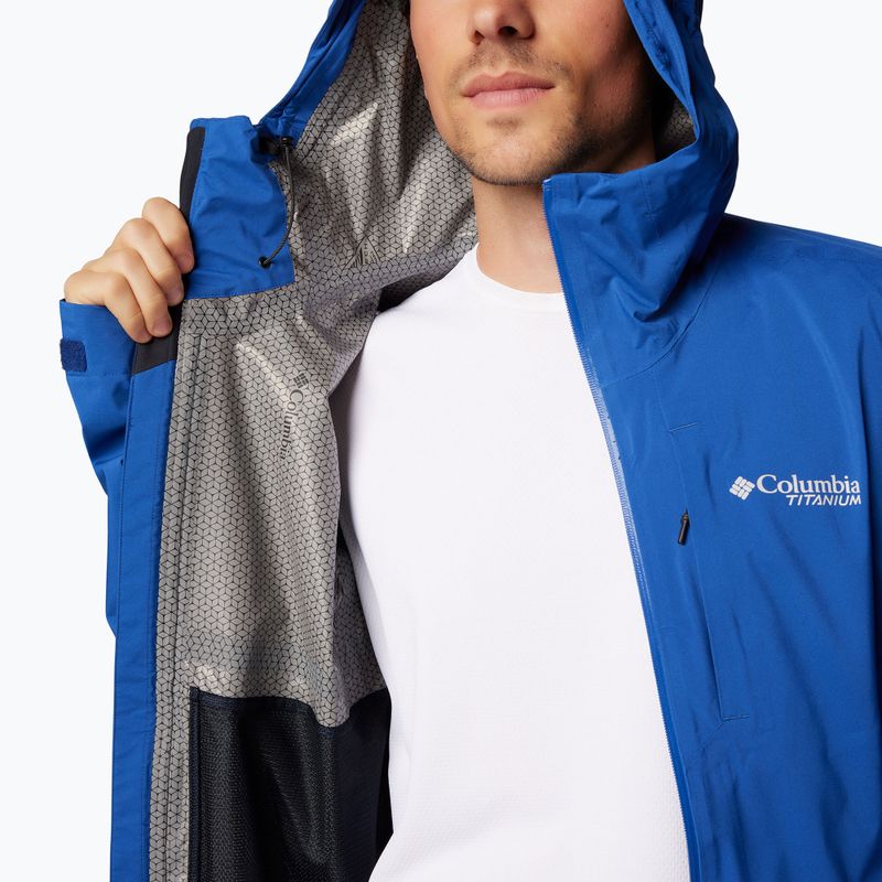 Columbia Ampli-Dry II Shell giacca antipioggia da uomo blu montagna 8