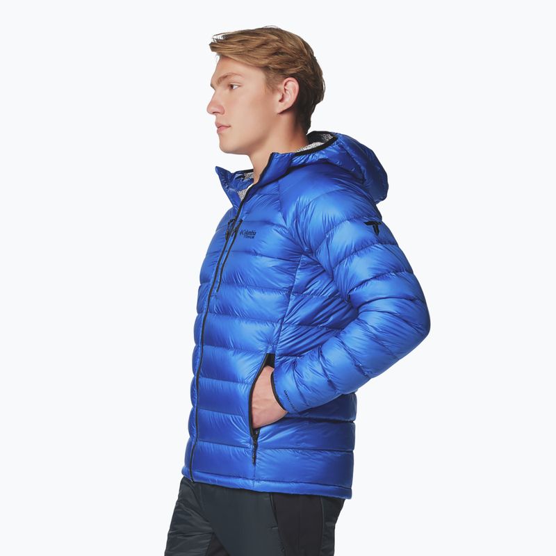 Giacca Columbia Arctic Crest Down Mountain Blue con cappuccio da uomo 4