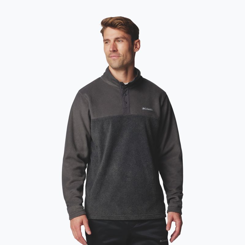Pile uomo Columbia Steens Mountain Half Snap II charcoal heather/shark
