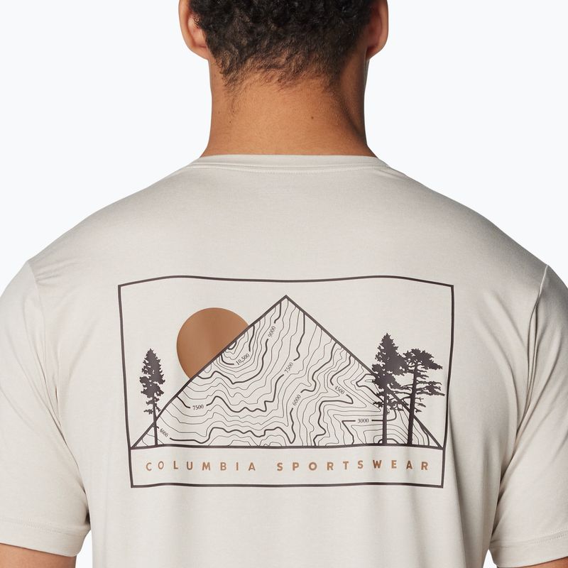 Columbia Kwick Hike Back Graphic - Camicia da trekking da uomo dark stone/peaked sunscape 5