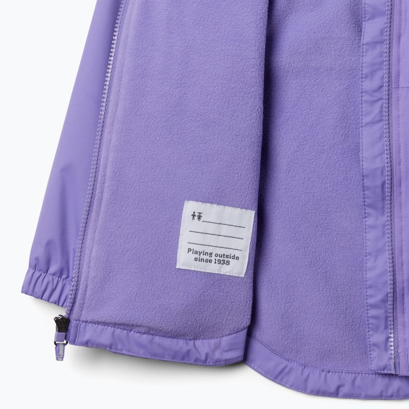 Giacca da pioggia Columbia Rainy Trails II Fleece paisley viola per bambini 3