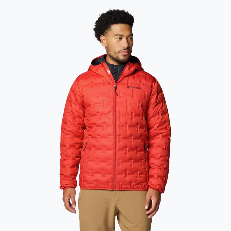 Piumino Columbia Delta Ridge II da uomo con cappuccio rosso vela