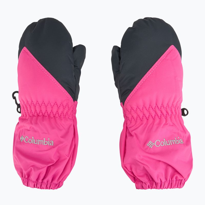 Guanto da sci Columbia Chippewa II Long rosa ghiaccio / nero per bambini 3
