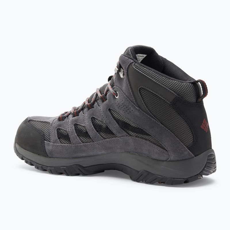 Columbia Crestwood Mid Wp V2 grigio scuro/ruggine profonda, scarpe da trekking da uomo 3
