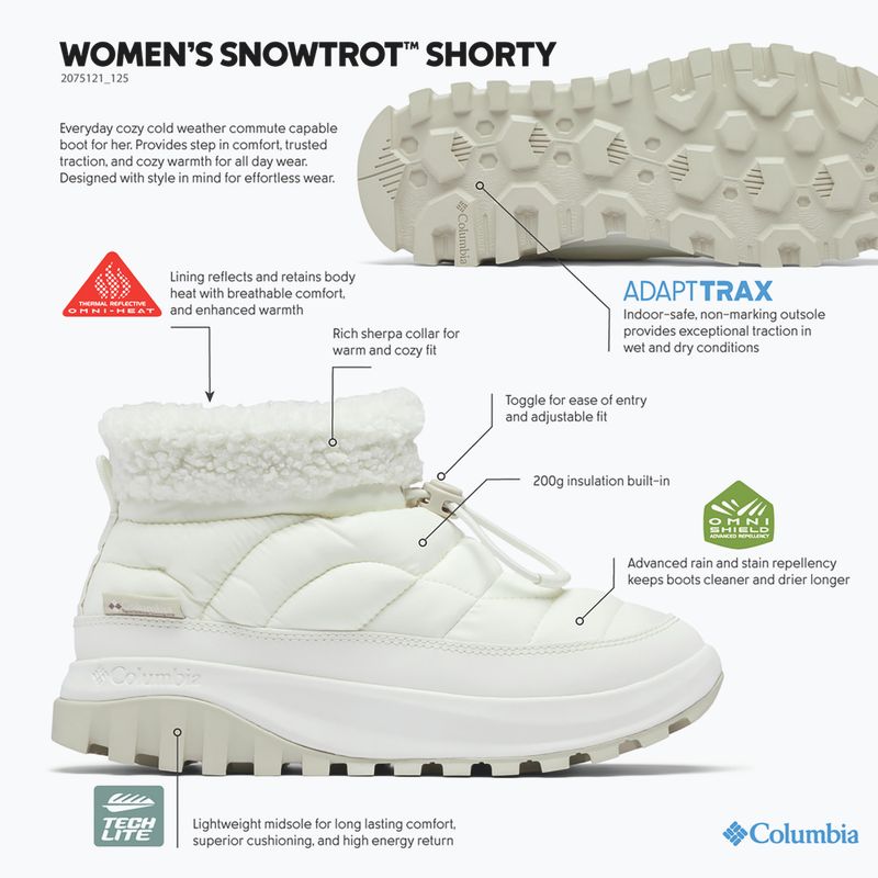 Doposci da donna Columbia Snowtrot Shorty sea salt/fig 6
