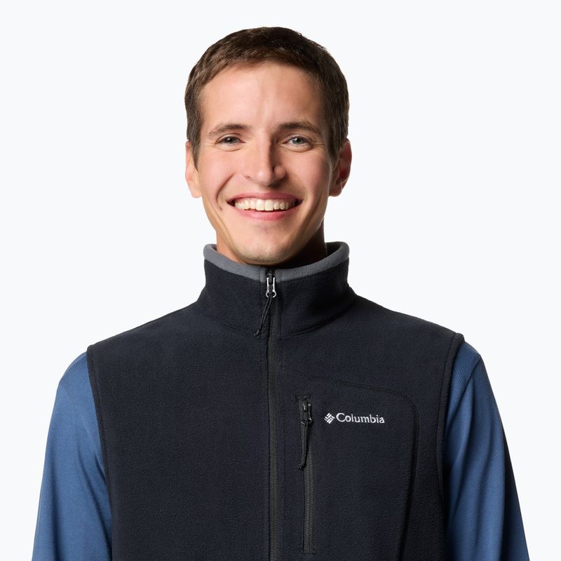 Smanicato Columbia Fast Trek Fleece nero uomo 5