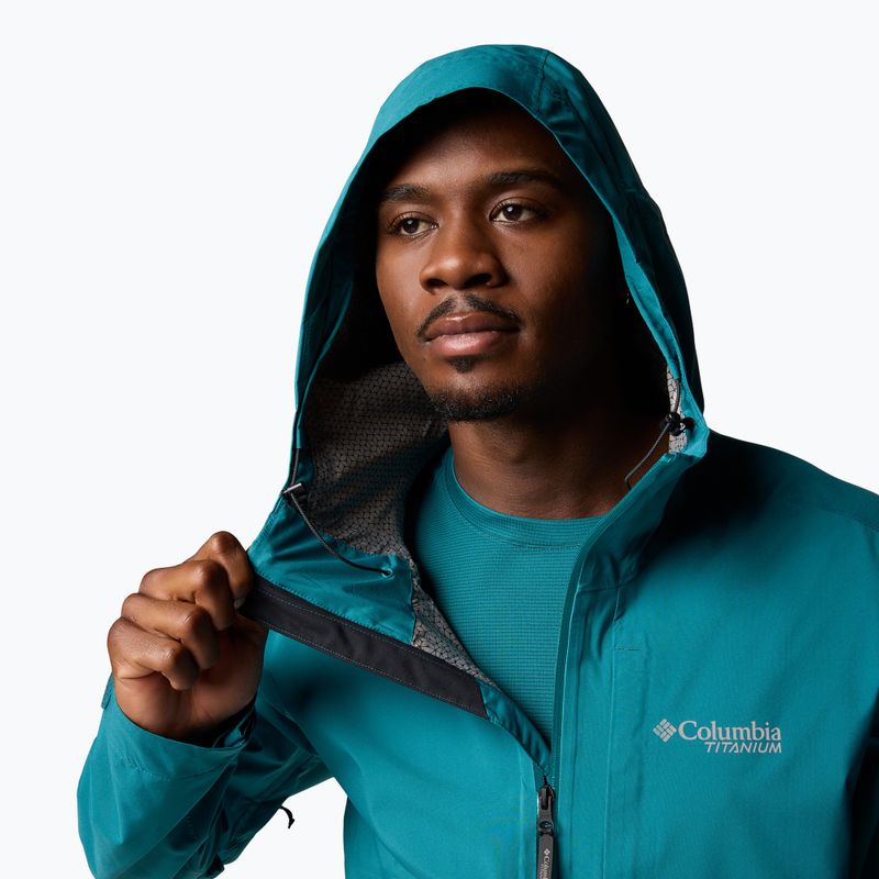 Columbia Ampli-Dry II Shell giacca antipioggia da uomo blu fiume 5