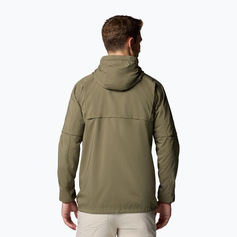 Columbia Skien Valley Felpa da trekking da uomo con cappuccio verde pietra 3