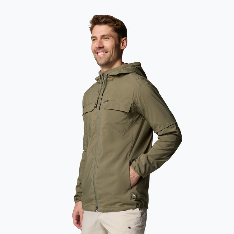 Columbia Skien Valley Felpa da trekking da uomo con cappuccio verde pietra 4