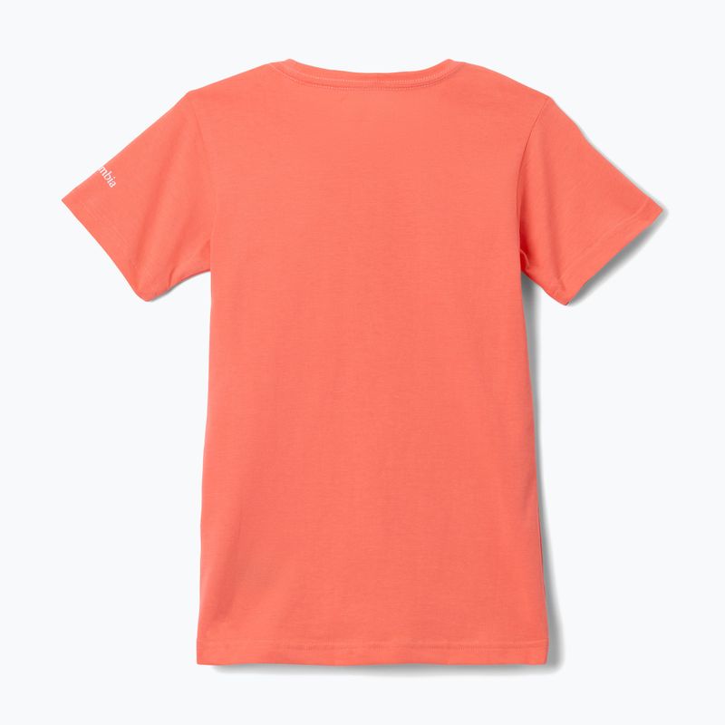 Columbia Mission Lake Graphic maglia da trekking per bambini hot coral/foxy swirl 2