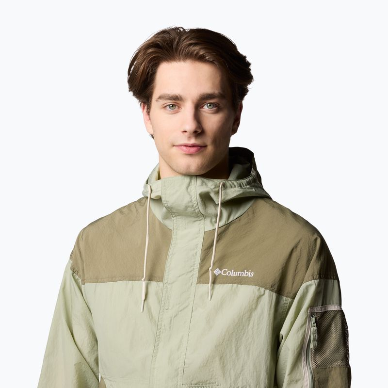 Giacca antivento da uomo Columbia Challenger II Windbreaker safari/stone green 5