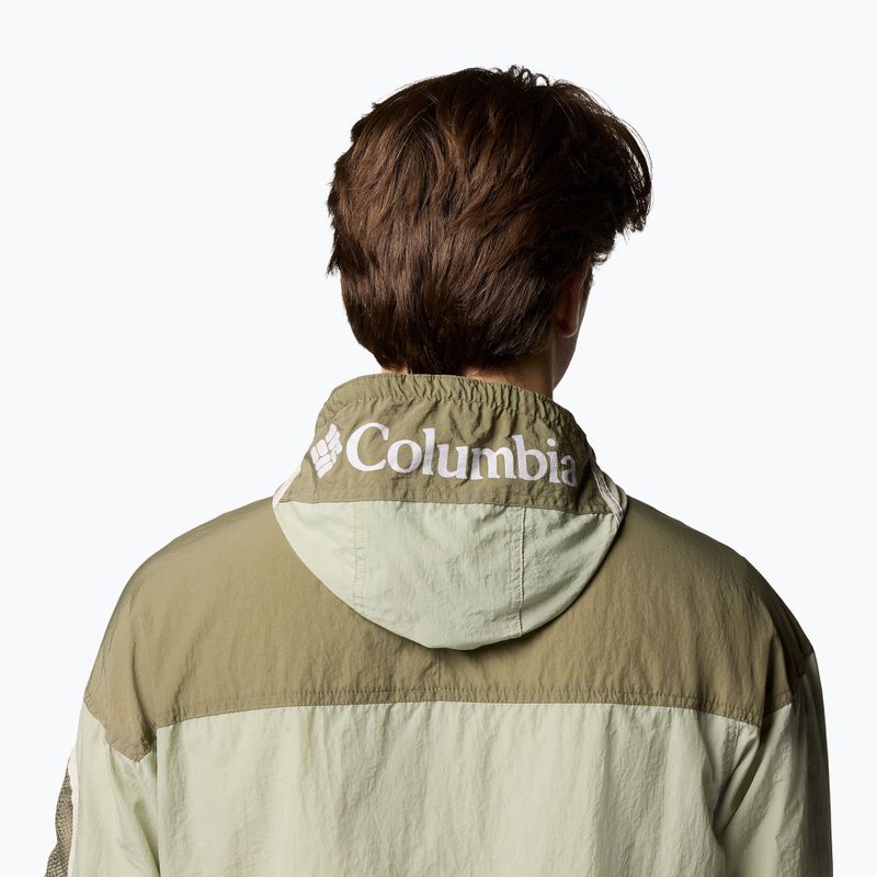 Giacca antivento da uomo Columbia Challenger II Windbreaker safari/stone green 6