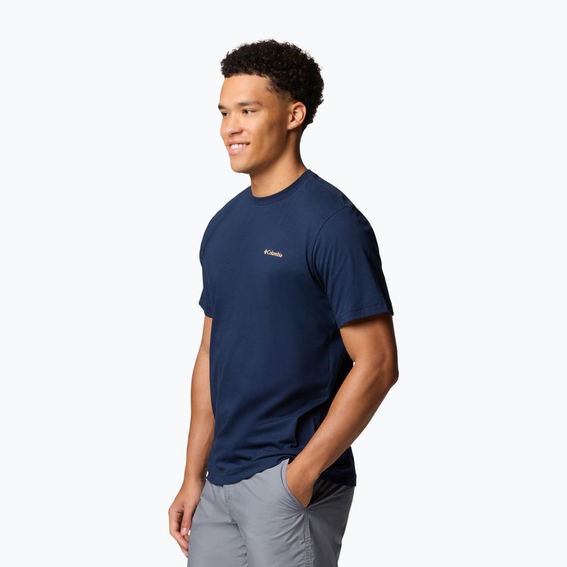 Maglietta Columbia Kettle River Back Graphic Tee da uomo in stile college navy 3
