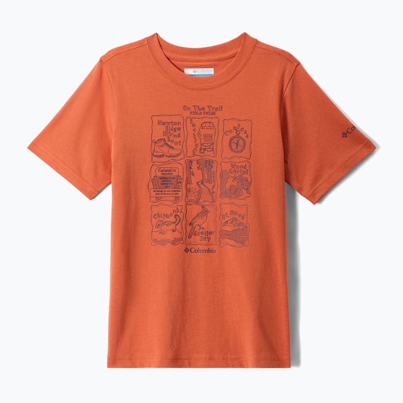 Maglietta da bambino Columbia Valley Creek Graphic tuscan/hike guide