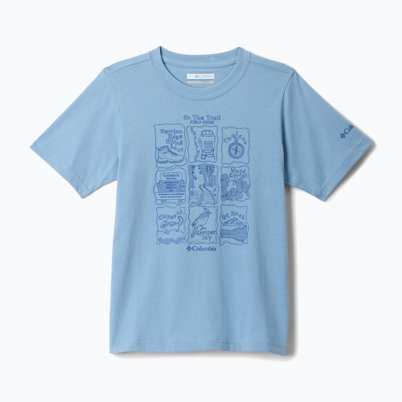 Maglietta da bambino Columbia Valley Creek Graphic ripple blue/hike guide