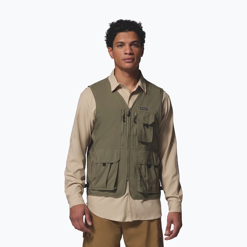Gilet trekking da uomo Columbia Silver Ridge Utility stone green 4