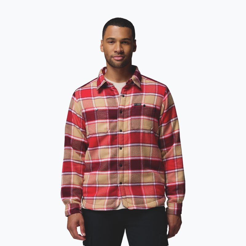 Camicia uomo Columbia Windward II rich wine trapper windowpane