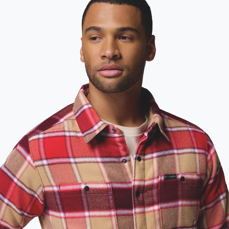 Camicia uomo Columbia Windward II rich wine trapper windowpane 6