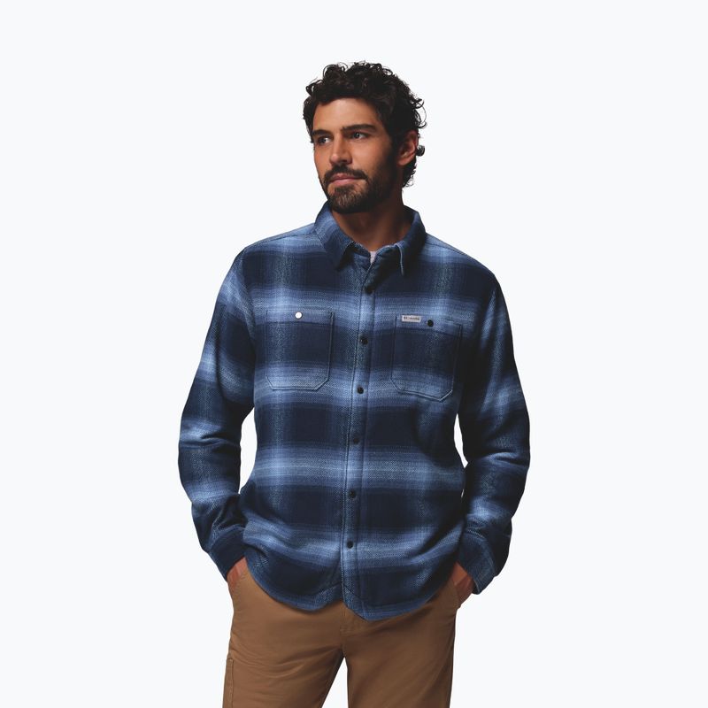 Camicia da uomo Columbia Windward II collegiate navy blurred ombre