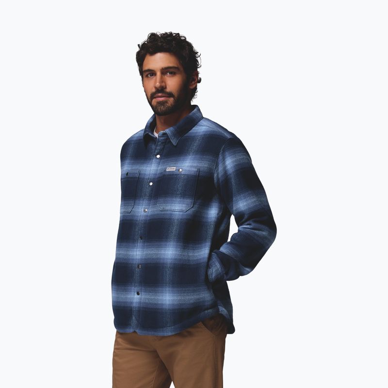 Camicia da uomo Columbia Windward II collegiate navy blurred ombre 4