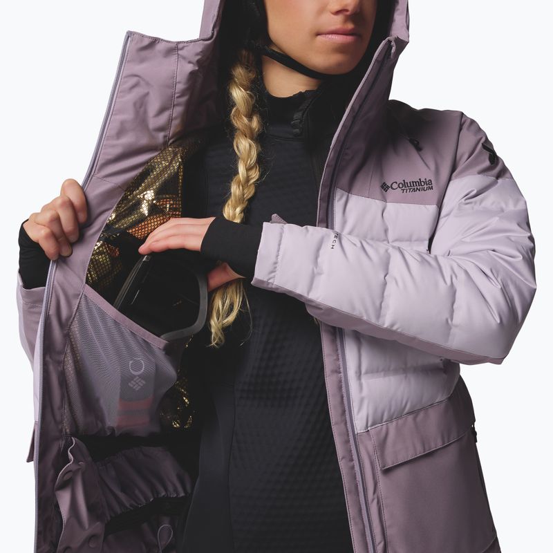 Giacca da sci donna Columbia Glacier Ridge Down shale purple/lavender pearl 12